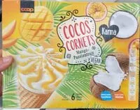 Mängden socker i Cocos cornets mango-passion fruit