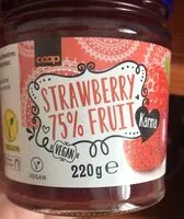 Mängden socker i Strawberry 75% fruit