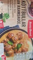 Mängden socker i Köttbullar dans une sauce à la crème