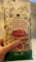 Mängden socker i Müesli suisse aux fruits et aux baies bio