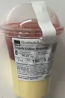 Mängden socker i Coupelle fraise rhubarbe