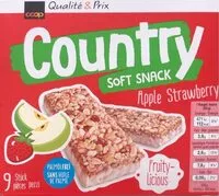Mängden socker i Country soft snack apple strawberry