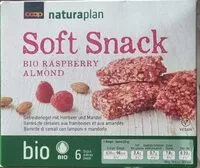 Mängden socker i Soft snack bio raspberry almond