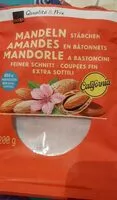 Mängden socker i amandes en batonnets
