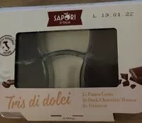 Mängden socker i Tris do dolci