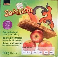 Mängden socker i Barres de céréales pomme-carotte-mangue