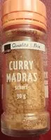 Mängden socker i Curry Madras scharf