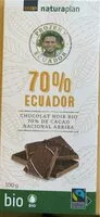 Mängden socker i 70% Ecuador