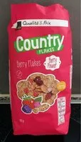 Mängden socker i Country Flakes berry power