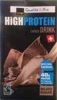 Mängden socker i High protein choco drink