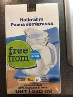 Mängden socker i Freefrom Sans lactose Demi-creme Particulierement digeste