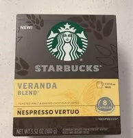 Mängden socker i Veranda Blend Nespresso Vertuo