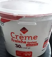 Mängden socker i Crème fraîche épaisse entière