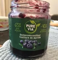 Mängden socker i Confiture myrtilles