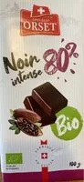 Mängden socker i Noir intense 80%