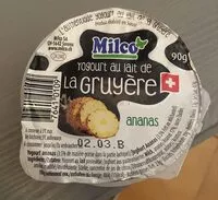 Mängden socker i Yogourt à l'ananas