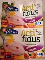 Mängden socker i Acti\'fidus avec morceaux de fruits