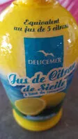 Mängden socker i Jus de citron de Sicile