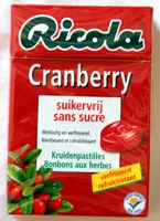 Mängden socker i Bonbons Cranberry