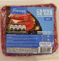 Mängden socker i Carne de res cruda molida