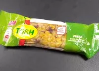 Mängden socker i Barra de cereal con trozos de fresa