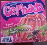 Mängden socker i Gel'hada Frutos Rojos