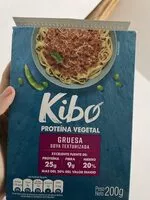 Mängden socker i Kibo proteína vegana soya gruesa texturizada