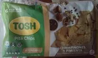 Mängden socker i Tosh Pita Chips Champiñones y Pimienta