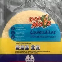 Mängden socker i Arepa de maíz con queso