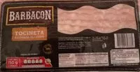 Mängden socker i Barbacon Tocineta Ahumada de Cerdo