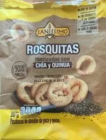 Mängden socker i Rosquitas con Chia y Quinua