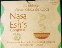 Mängden socker i Nasa Esh's 20 bolsitas aromáticas de hoja de coca