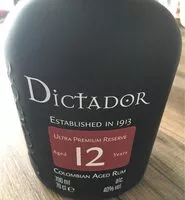 Mängden socker i Rhum colombien 12 ans