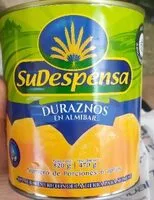 Mängden socker i Duraznos en almibar