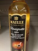 Mängden socker i Vinaigrette Maille huile de sésame sauce soja