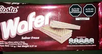 Mängden socker i Costa Wafer sabor fresa