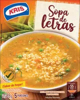 Mängden socker i Sopa de Letras