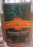 Mängden socker i Aceitunas Verdes Rellenas con Pimiento Morrón