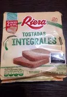 Mängden socker i Riera Tostadas Integrales