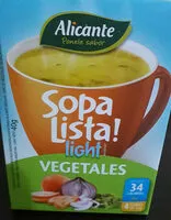 Mängden socker i sopa lista light