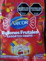 Mängden socker i Caramelos duros rellenos frutales