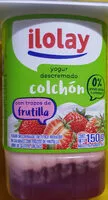 Mängden socker i yogur descremado colchón con trozos de frutilla