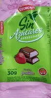 Mängden socker i Chocolate sin azúcares agregados - Sabor yogur frutilla