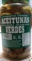 Mängden socker i Aceitunas Verdes en Salmuera