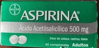 Mängden socker i Aspirina Adulto 500mg