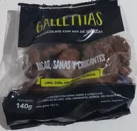 Mängden socker i Galletitas de Chocolate con mix de semillas