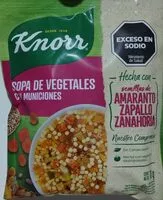 Mängden socker i Sopa de vegetales con municiones