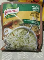 Mängden socker i sopa familiar/ vegetales con fideos letras