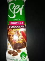 Mängden socker i Ser barra de cereales con frutilla y chocolate con leche