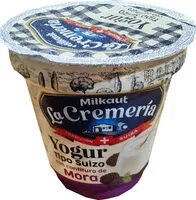 Mängden socker i Yogur tipo suizo con confitura de mora